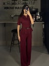 BORDO KEMERLİ MODAL TAKIM