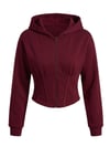 BORDO KORSELİ FERMUARLI HIRKA