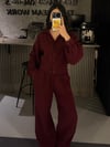 BORDO MÜSLİN KUMAŞ TAKIM
