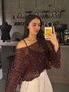 BORDO PULLU CROP TOP