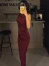 BORDO SANDY KUMAŞ TAŞLI ELBİSE