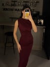 BORDO SANDY KUMAŞ TAŞLI ELBİSE