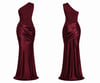 BORDO SATEN ELBİSE 