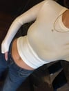 BUZZY BEYAZ BİSİKLET YAKA PARMAK GEÇİRMELİ BODY