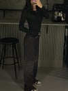 DİZ YOĞUNLUKLU KAHVE STRAIGHT JEAN