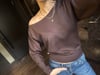 DÜŞÜK OMUZ BEL DETAY KAHVE BODY