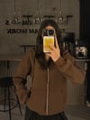 FC ANGEL 3 İPLİK ŞARDONLU TAŞLI KAHVE FERMUARLI SWEATSHIRT