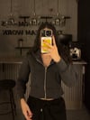 FC ANTRASİT CROPZIP 3 İPLİK SWEATSHIRT