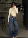FC FULL TAŞLI KOYU KOT BAGGY JEAN