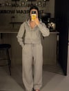 FC GRİ CROPZIP 3 İPLİK SWEATSHIRT EŞOFMAN TAKIMI