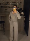 FC GRİ CROPZIP 3 İPLİK SWEATSHIRT EŞOFMAN TAKIMI