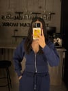 FC İNDİGO MAVİ CROPZIP 3 İPLİK SWEATSHIRT