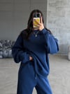 FC LACİVERT BİSİKLET YAKA 3 İPLİK SWEATSHIRT
