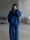 FC LACİVERT BİSİKLET YAKA 3 İPLİK SWEATSHIRT