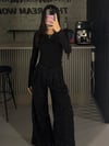 FUL TAŞLI SİYAH KUMAŞ PANTOLON