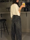 FULL DESEN TAŞLI SİYAH SKATER JEAN