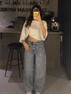 FULL DESEN TAŞLI SKATER JEAN