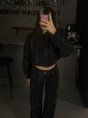 FULL SİMLİ SİYAH SWEATSHİRT