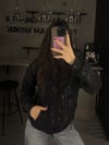 FULL SİMLİ SİYAH SWEATSHİRT