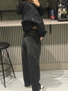 FULL TAŞLI ANTRASİT BAGGY JEAN