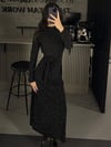 FULL TAŞLI BAĞLAMALI ELBİSE
