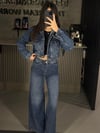 FULL TAŞLI JEAN KOT CEKET TAKIM