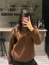 FULL TAŞLI KAHVERENGİ SWEATSHİRT
