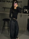 FULL TAŞLI KOYU KOT BAGGY JEAN