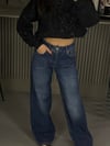 FULL TAŞLI KOYU KOT WIDE LEG JEAN