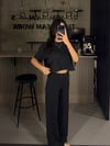 FULL TAŞLI SİYAH KISA KOL MODAL TAKIM