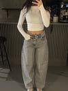 FULL TAŞLI SKATER GRİ JEAN