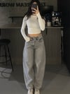 FULL TAŞLI SKATER GRİ JEAN
