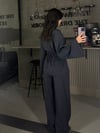 FÜME BEL BAĞLAMALI MODAL EŞOFMAN TAKIM