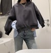 FÜME TASARIM SWEAT GÖMLEK  