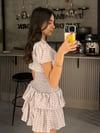 GİPELİ MAVİ GÖMLEK ELBİSE 