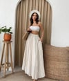GOFRE KUMAŞ CEPLİ MAXİ ETEK 
