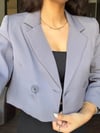 GRİ CROP BLAZER CEKET