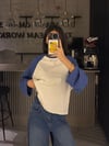 İNDİGO MAVİ REGLAN KOL SWEATER