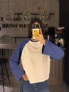İNDİGO MAVİ REGLAN KOL SWEATER