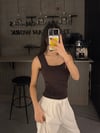 KAHVE BÜZGÜLÜ KALIN ASKI ATLET