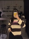KAHVE ÇİZGİLİ SWEATER