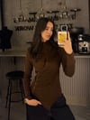 KAHVE DÜĞMELİ TRİKO