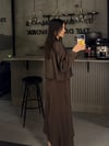 KAHVE GÖMLEK ELBİSE TAKIM