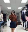 KAHVE KEMERLİ LACİVERT ŞORT ETEK