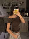 KAHVE KISA KOL DANTEL BODY