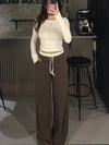 KAHVE MODAL BEL DETAY  PANTOLON