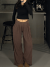 KAHVE MODAL FİLELİ EŞOFMAN ALTI