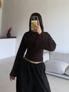KAHVE MODAL KUMAŞ BEL KORSELİ BODY