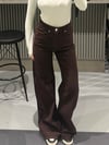 KAHVE WIDE LEG JEAN