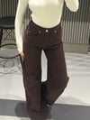 KAHVE WIDE LEG JEAN